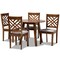 Baxton Studio Lilly Grey Upholstered and Walnut Wood 5-Piece Dining Set 169-9881-10895 - alternate 1